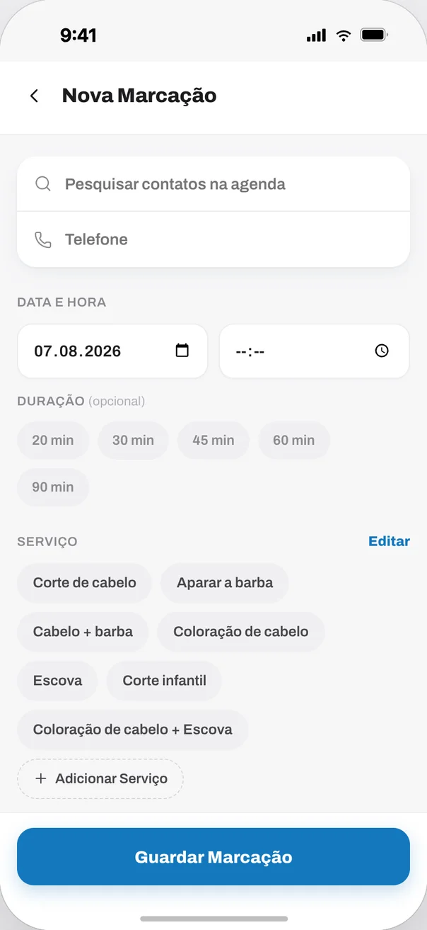 Agendamentos sem esforço