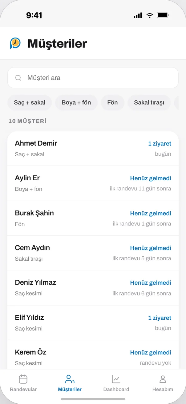 Görüşme ve kontrol saatlerini daha rahat planla.